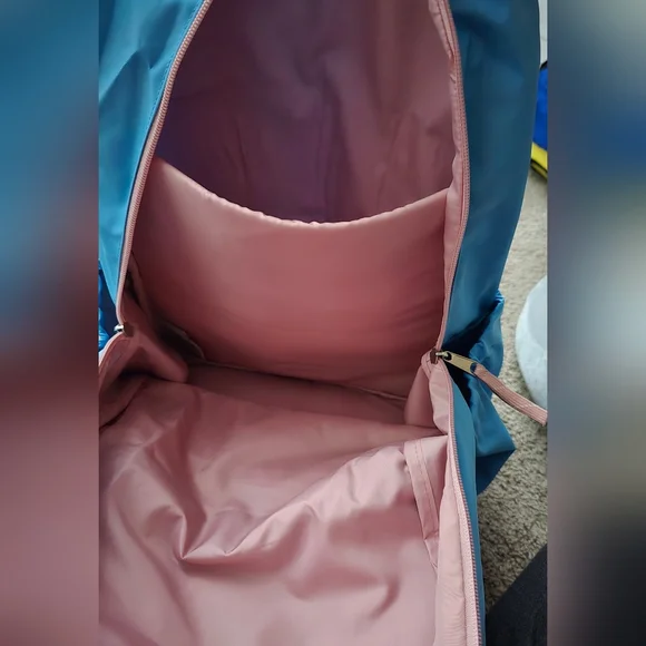 Pura Vida Blue and Pink Backpack With Laptop Sleeve NEW - Picture 7 of 7
